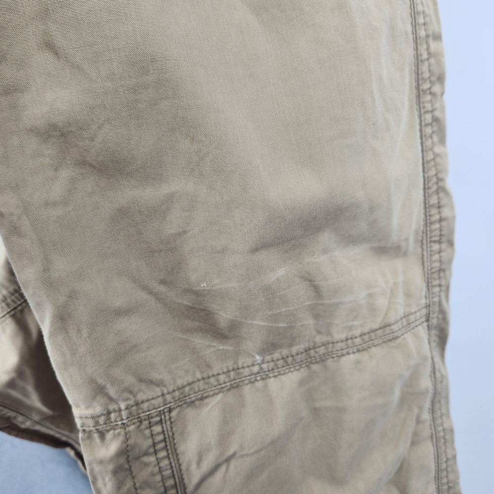 Vintage Abercrombie & Fitch Khaki Cargo Pants Tie Waist S Y2K Low Rise Wide Leg - Picture 6 of 14